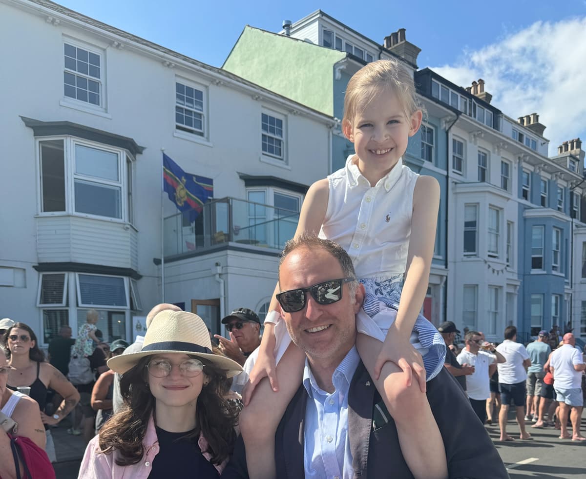 Stephen with his two daughters